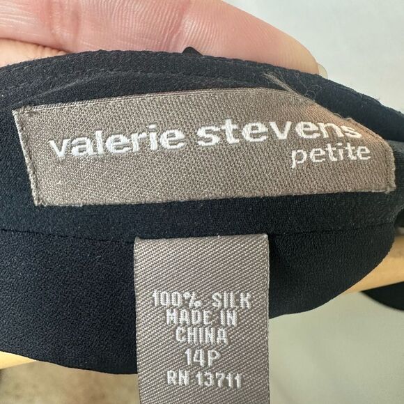 Valerie Stevens Black Sequin Silk Skirt size 14P NWT - Picture 8 of 10